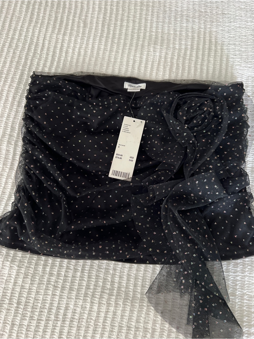 Kimchi Blue Black Tulle Wrap Skirt size S/P NWT